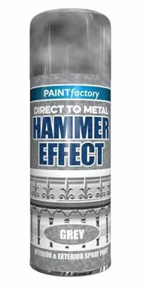 PEBBLE HUG Hammer Effect Grey Spray Paint, Fast-Drying, DIY Projects, Protection For Both Indoor And Outdoor Surfaces, Including Metal, Wood, Home Decor, 400ml, (1 Pcs)