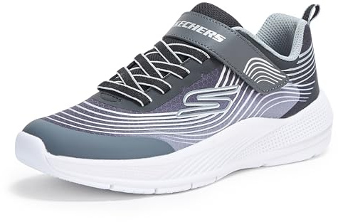 Skechers Kids Microspec Advance Shoes, Black/White, 1