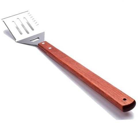 Cabilock Spatule à Barbecue En Acier Inoxydable Résistante, Grand Ustensile Cuisine Manche Long En Bois, Détachable Pour Steak, Poisson Et Grillades, Outil Multifonction Pour Barbecue Familial