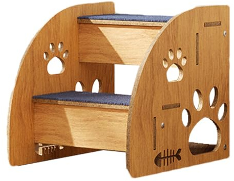 Bed Dog Staircase - Wooden Pet Stairs, High Bed Climbing Lamp for Dogs and Cats | Dog Step for Large Medium Small Pets, Small Pets, Small Pets, Sofa, Bedroom, Home Safe and Sturdy Ladder