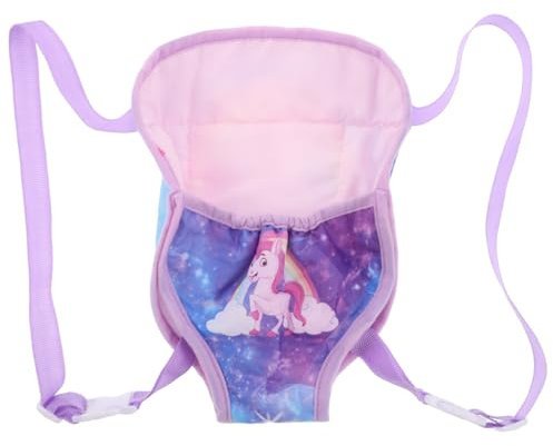 BESTonZON Puppentrage Mit Verstellbaren Trägern Für American Doll Rucksack Niedliches Puppenzubehör Für Junge Mädchen Zum Spielen Und Reisen in Violett