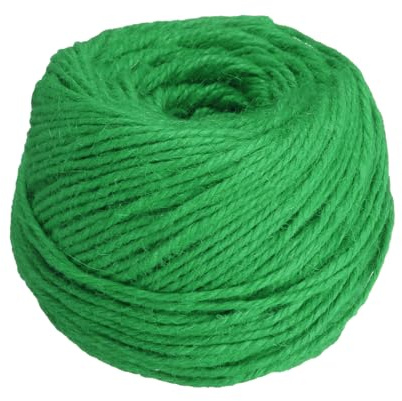 QUARKZMAN 100m Juteschnur, 3mm Dicke Kordel Gartenschnur Seil Farbige Pflanzenschnur Kordel für DIY Kunsthandwerk Geschenkverpackung Dekoration Gartenarbeit Pflanzenaufhänger, Grün