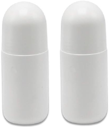 Rouler les bouteilles, 2pcs 50 ml bouteilles de rollerball vides rechargeables, récipient à billes en plastique à l'épreuve des fuites, rouleau de bricolage portable pour les baumes huile essentiel