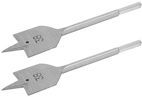 Marhynchus Flat Wood Drill Bit Set 38mm/1.5in, High Carbon Steel Spade Boring Drill Bit, Good Performance, Small Size, Easy to Carry, Great Workmanship, Replacement for the Old One,