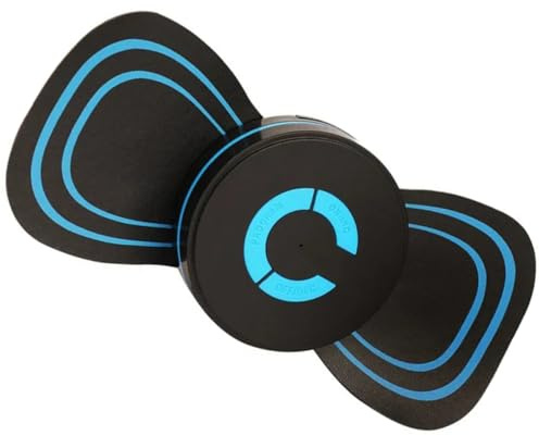 Nackenmassage Pflaster aus Kunststoff, Selbstklebend, Schwarz | Leichtes Vibrationsdesign, Einfache Struktur, 2 Stück Aaa Batterie nicht Enthalten