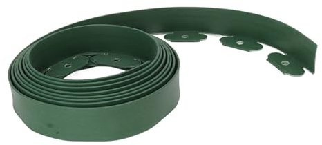Qcwwy Rasenkanten-Kunststoffrolle, Flexibles Gartenkanten-Set mit 5 cm Höhe für Blumenbeete und (5cm*5cm*5m)