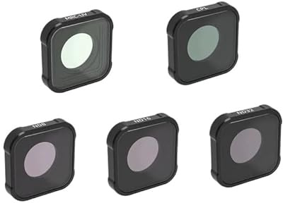 HYFOZAE Objektivfilterset für GoPro Hero 9, 10 und 11: UV-Filter, CPL- ND-Filter (8, 16, 32, 64), Nachttauchfilter, Star Micro 15X-Filter, Eyefish-Kameraobjektivschutz(Set of 5)