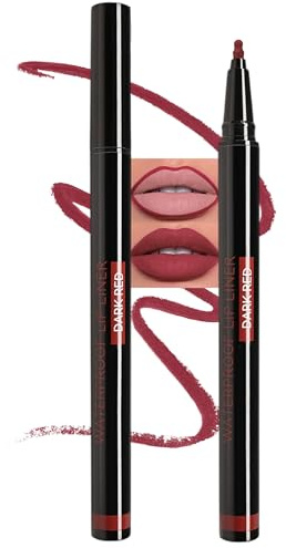 Jutqut Wasserfest Lipliner Lip Stain Marker, Matte Lippenkonturenstift, #02 | Langanhaltender, Wischfester, Hochpigmentiert, Seidige Smooth, Not-Stick Cup, ultra-feiner Spitze