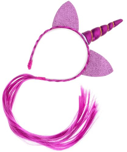 MAGICLULU Einhorn Haarreif Violett Niedlich Einhorn Stirnband Cosplay Kopfschmuck Party Haarschmuck für Mädchen Karneval Fasching