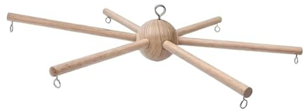 FashionCha Mobile Set Aus Holz mit Glöckchen, Aufhänger, Kugelgelenk Und Sechs Beinen Zum Aufhängen