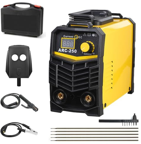 250A 3 in 1 Mini Stick Welder, 220V MMA ARC Welder Machine Kit, IGBT Inverter Welding Machine with Digital LED Display Arc Force Hot Start Anti-Stick, Portable MMA Welder for Metal Welding
