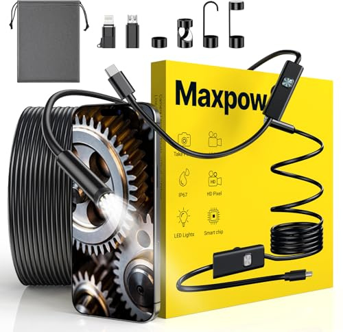 Maxpow Endoscopio Per Smartphone - Telecamera Endoscopica 1920HD
