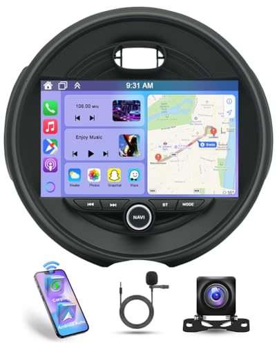 4G+64G Android 14 Car Stereo for BWM Mini Cooper F54 F55 F56 F60 2015-2019 with Wireless CarPlay Android Auto, 9 Touch Screen 2 Din Car Radio Support Multimedia Player GPS Navi Bluetooth WiFi Camera