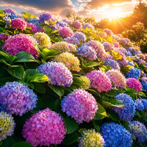 100-2000 Pcs/Pack Brilliant Mixed Colour Hydrangea Sd. (500) | Perennial Hardy Indoor Outdoor Garden Ornamental Flower