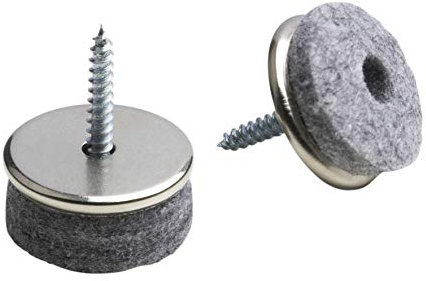 Metafranc Filz-Gleiter TopSoft Schraube-grau Effektiver Schutz Ihrer Möbel & Stühle/Möbelgleiter-Set für empfindliche Böden/Stuhlgleiter/Bodengleiter / 644366, beige, Ø 28 mm (4 Stück)