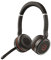 Jabra Evolve 75 MS - Cuffie stereo stereo con fascia binaurale, colore nero, rosso, 30 m, 20-20000 Hz