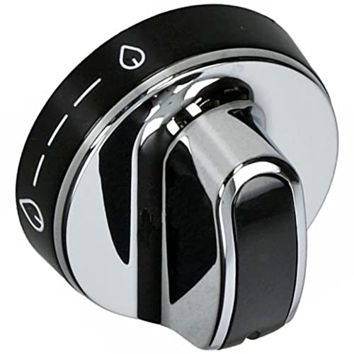 Spares2go Gas Hob Control Knob fits Stoves, New World, Belling Oven Cooker Hob (Black/Silver)