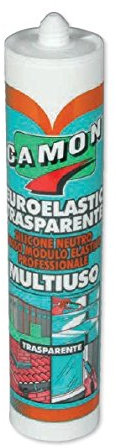 CAMON serie 120398 Euroelatic Sigillante trasparente siliconico neutro multiuso 310 ml