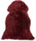 Beliani Stilvolles Schaffell natürliches Leder Burgunderrot 65 x 110 cm Uluru