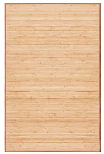 vidaXL Teppich Bambus 100x160cm Wohnzimmer Läufer Bambusmatte Bambusteppich