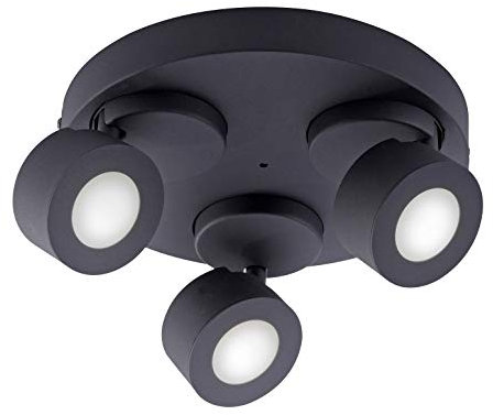 Trio Leuchten WiZ LED Deckenleuchte Sancho 850190332, 3x3 Watt RGBW LED mit 16 Mio. Farben + 64.000 Weißtöne + 18 Licht-Szenen, Steuerung über App + Sprachsteuerung + Fernbedienung + Wandschalter