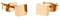 Damen Ohrstecker Quadrat Edelstahl Ohrringe 18K Roségold Poliert (Rosegold)