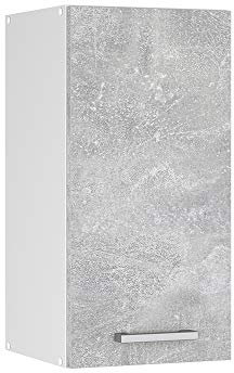Vicco elément Haut de Cuisine R-Line, Béton/Blanc, 30 cm