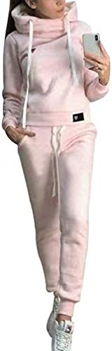 Angel ZYJ Pantaloni Set Donna Giacca Pullover Tops Tuta Training Ispessisce Sportivo 2 Pezzi Felpa Completo Sportswear