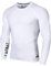 LAFROI Herren Langarm UPF 50+ Kompressionsshirt Rash Guard-CLYYB (Asymmetric White,LG)