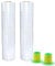 2 Pack Industrial Clear Pallet Stretch Wrap Cling Film 20mic x 400mm x 260m with Plastic Rolling Handle.Self Adhering Packing,Moving,Packaging,Heavy Duty Shrink Film,BOMEI PACK