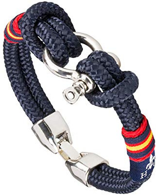 Hispania Colors Pulsera Regatta cordón Azul Marino y Bandera de España - Regalo DE UNA Pulsera DE ESPAÑA (18)