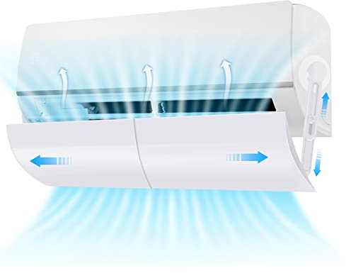 DirkFigge Déflecteur de climatisation, déflecteur de vent disparu pour climatiseurs muraux, anti-soufflage direct, froid/chaud, pour la maison/bureau, personnes âgées, nouveau-nés, femmes enceintes