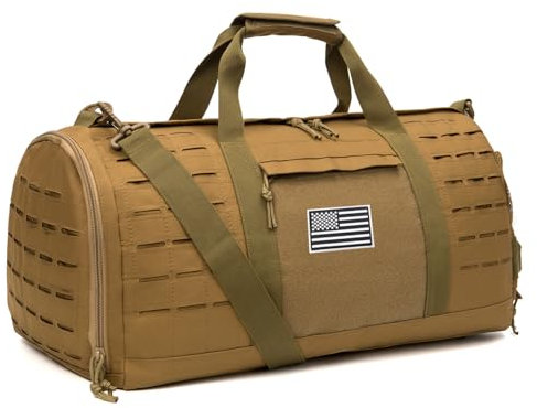 QT&QY 40L Bolsa Militar táctica para Hombres Bolsa de Deporte para Gimnasio Bolsa para Fitness Viaje Bolsa de Entrenamiento con Compartimento para Zapatos Bolsa Baloncesto y fútbol de Fin de Semana