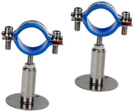 2pcs Snap Tube Brackets Heavy Duty Hose Clamp Wall Mount Ceiling Mount Double Fuel Flexible Hose Stainless Hose Clamps Automotive Hose Clamps Cord Stainless Steel Adjust Hoop