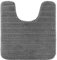 PANA® WC-Vorleger mit Ausschnitt (45x50 cm) • Rutschfeste Badematte mit Streifen-Design • Anthrazit