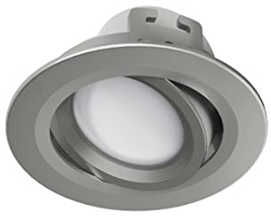WLAN LED-Einbauspot, 5W, per Sprache/App steuern, verstellbar, Satin-Nickel