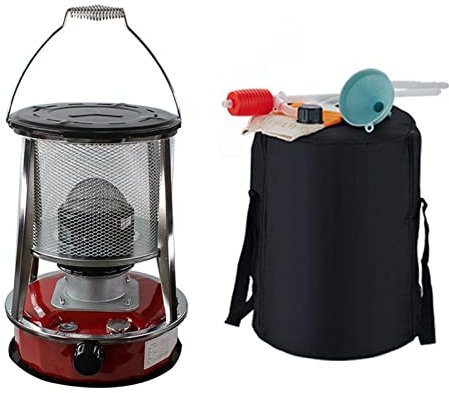 Tragbarer Raumheizer Kerosinkocher Brenner 3000 W Schnelles Heizen Kerosinheizungen Outdoor Terrassenheizung Effizienter Campingkocher Home Indoor Notfall Kerosinkocher 6 STÜCKE Ersatzdocht (Kero