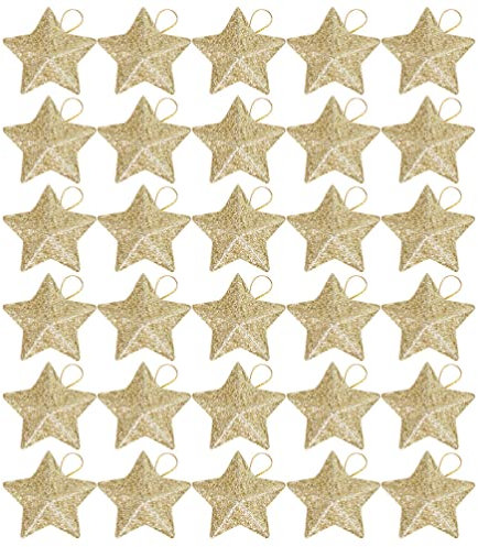 VALICLUD 30st Pentagramm-Weihnachtsbaum Weihnachtsbaumspitze Weihnachtskugel Ornamente Festliche Verzierungen Miniatur-sternenverzierungen Christbaumkugeln Kranz Plastik 3D Weihnachten