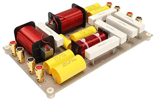 Septpenta 800 W 3 Wege Crossover Filter mit Klemmenblock, Unterstützt Dreiwege DREI Crossover, Eine Hohe und Zwei Niedrige, Starke und Langlebige Höhen Bass Frequenzteiler für Bühnenlautsprecher