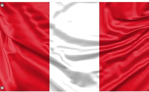 Bandera de Perú | Diseño único | Hecho en la UE (90 x 150 cm)