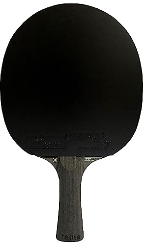 heinsa Carbon Professional Table Tennis Bat ITTF Competition Approved Black Edition Made of Light Walnut in Cardboard