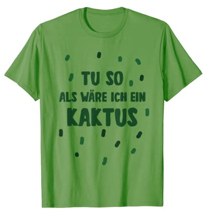 Kaktus Kostüm Karneval Lustige Verkleidung T-Shirt