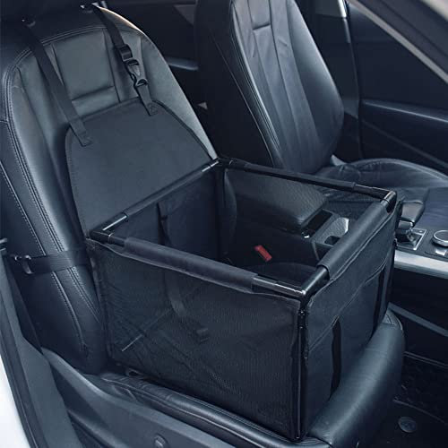 Neu Wasserdicht Atmungsaktiv Haustier-Auto-Matte Sicherheit Haustier Auto Booster Waschbar Mattiertes Oxford-Tuch Auto-Haustier-Tragetasche(Black)
