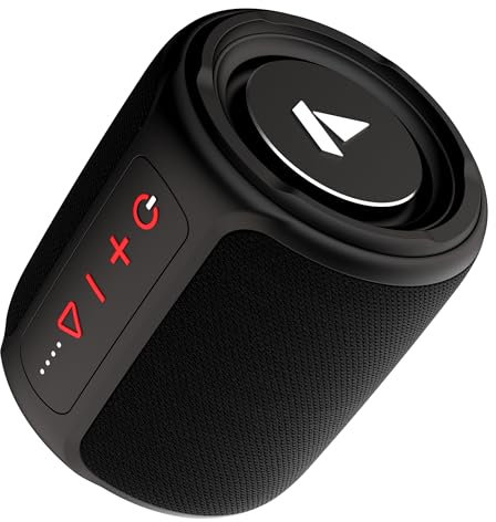 boAt Stone 352/358 Bluetooth Speaker with 10W RMS Stereo Sound, IPX7 Water Resistance, TWS Feature, Up to 12H Total Playtime, Multi-Compatibility Modes, Free Music Streaming on JioSaavn(Raging Black)