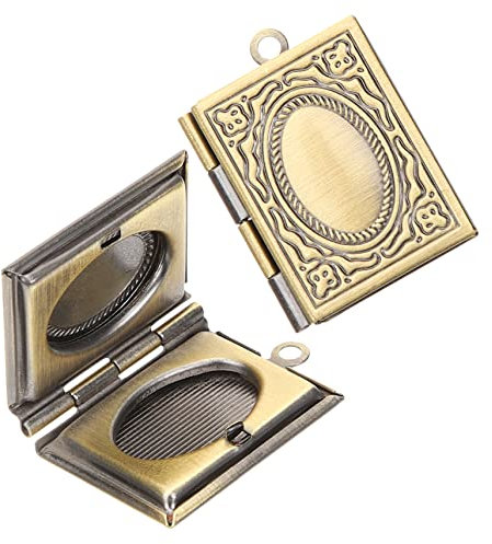 WOONEKY Herren Vintage Medaillon Halskette Fotorahmen Ornamente Foto Für Hochzeitsstrauß