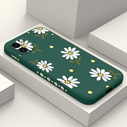 LEECG für iphone 11 Coque Les Imprimés Créatifs Latéraux sont Ultra Minces et Souples Coque pour iphone 11-Daisy Vert
