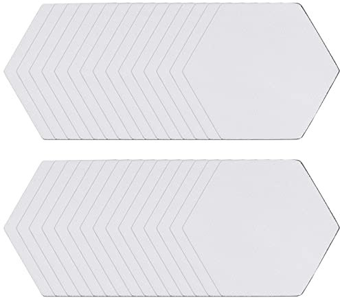sourcing map 30pcs Sublimation sous-Verres Vierges 4 Pouce Hexagon Forme Voiture sous-Verres Sublimation Vierges Chaleur Transfert Peinture Tasse Tapis Tampon pour Bricolage Artisanats Tasse