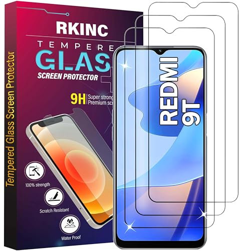 RKINC Protector pantalla [3 Piezas] para Xiaomi Redmi 9T / Xiaomi Poco M3, Cristal templado película de vidrio, 9H 0.33 mm [Garantía de por vida][Anti-rasguño][Anti-rotura][Sin burbujas]