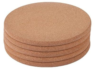 DEFTIMIRC Cork Trivet Set, Corkboard Placemats Kitchen Hot Pads for Hot Pots, Pans, Kettles and Potted Plants, Cork Coaster Set of 6, 7.5inch