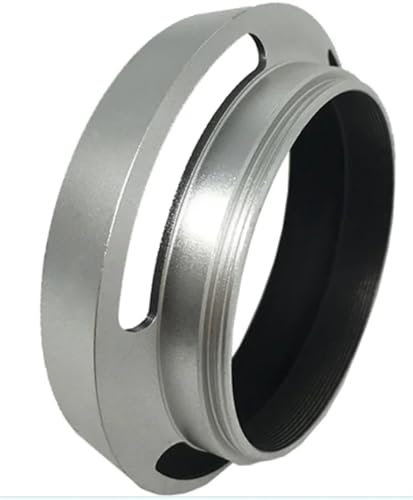 37 39 40,5 43 46 49 52 55 58 62 67 mm paraluce in metallo, for obiettivo fotocamera For Leica M For Voigtlander For Summicron argento (Size : 46mm)